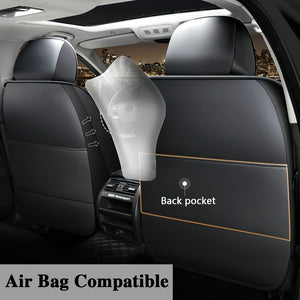 5-Seat Universal Fit Luxury Faux Leather Car Seat Cover