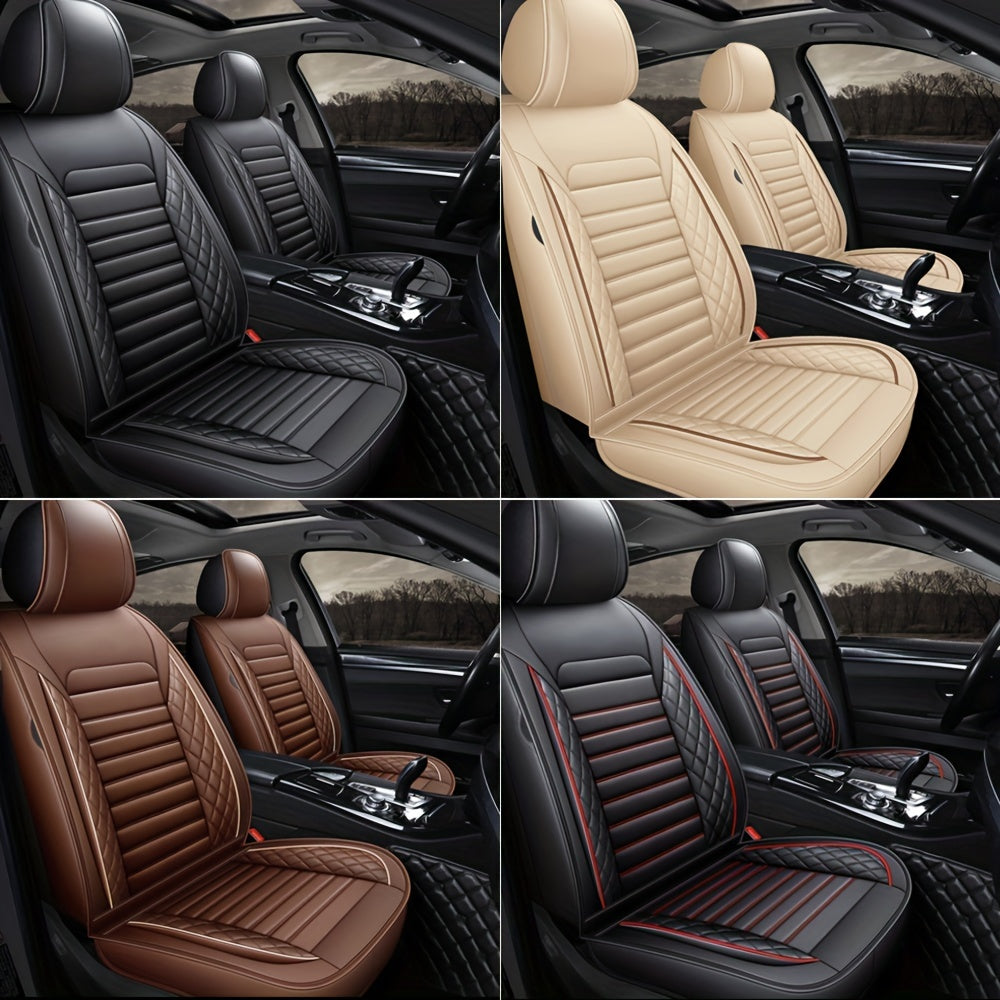 5-Seat Universal Fit Luxury Faux Leather Car Seat Cover