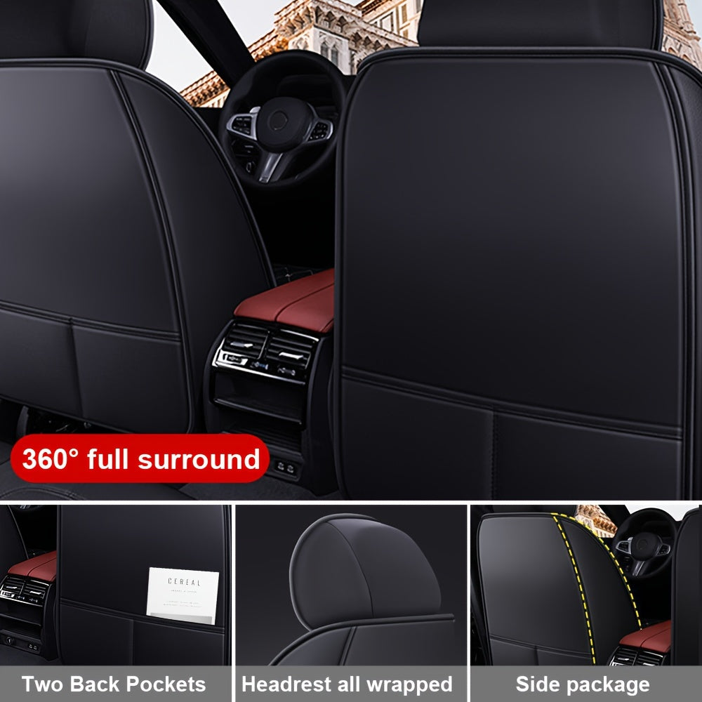 6PCS Car Seat Covers Universal Full Set Car Seat Covers with Steering Wheel Cover